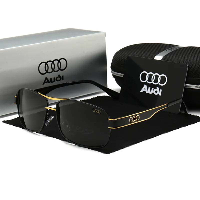 Audi Glasses UV400 Polarized Rectangle Sunglasses for Men Women Driving Motorcycle Cycling Glasses with AntiGlare Lens 553