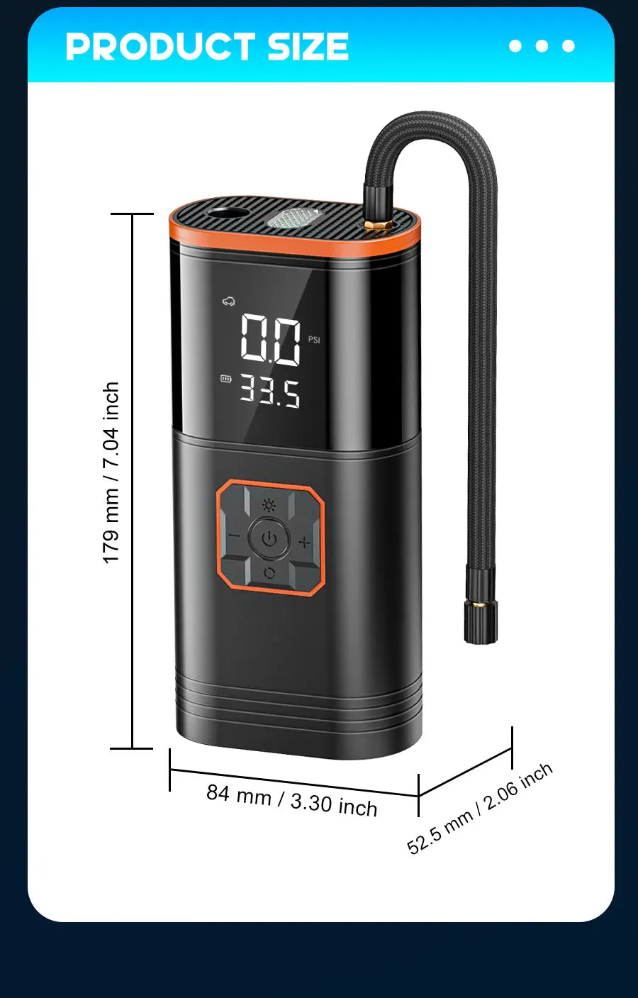 BELIBUY Portable Air Compressor 150 PSI Car Tyre Inflator Dual-Cylinder Design for All Vehicles Outdoor Tyre Emergency Use