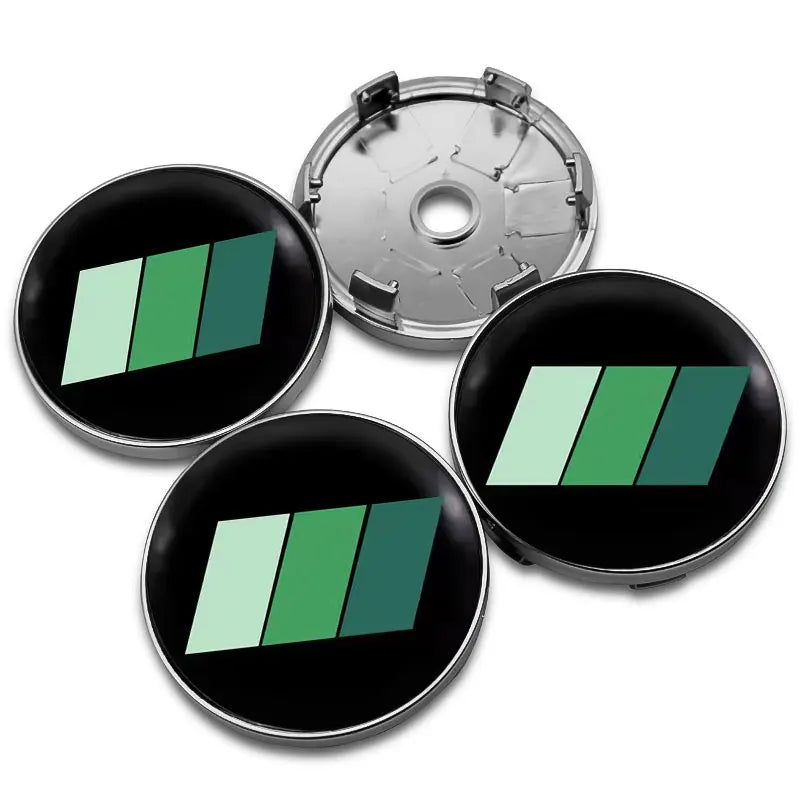 4PCS 56+60MM Universal 3 colors Emblem Wheel Center Hub Caps Sticker Rim Cover Auto Accessories