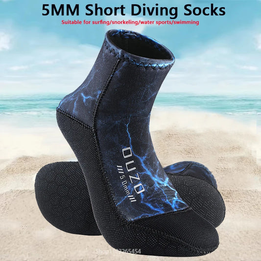 5mm Neoprene Diving Socks — Anti-Slip Surf & Beach Booties for Water Sports