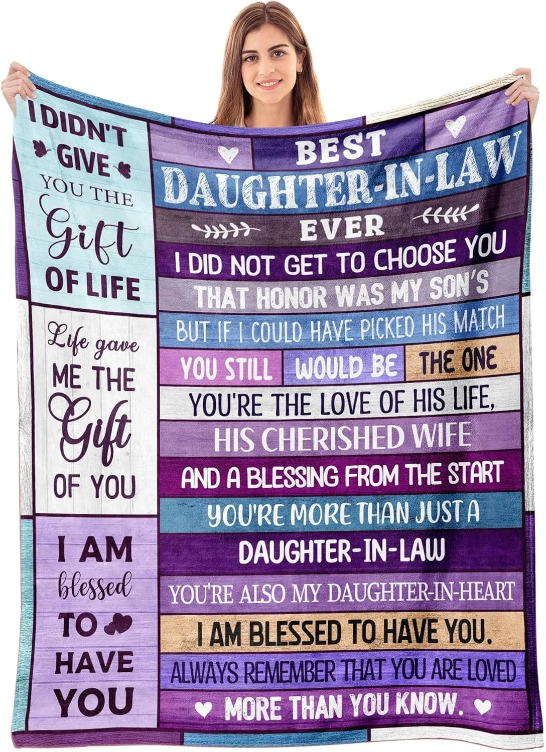 Gift for Mom Flannel Throw Blanket with Loving Message