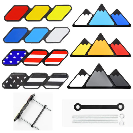 Tri-Color Grille Badge Emblem for Toyota 4Runner RAV4 Highlander