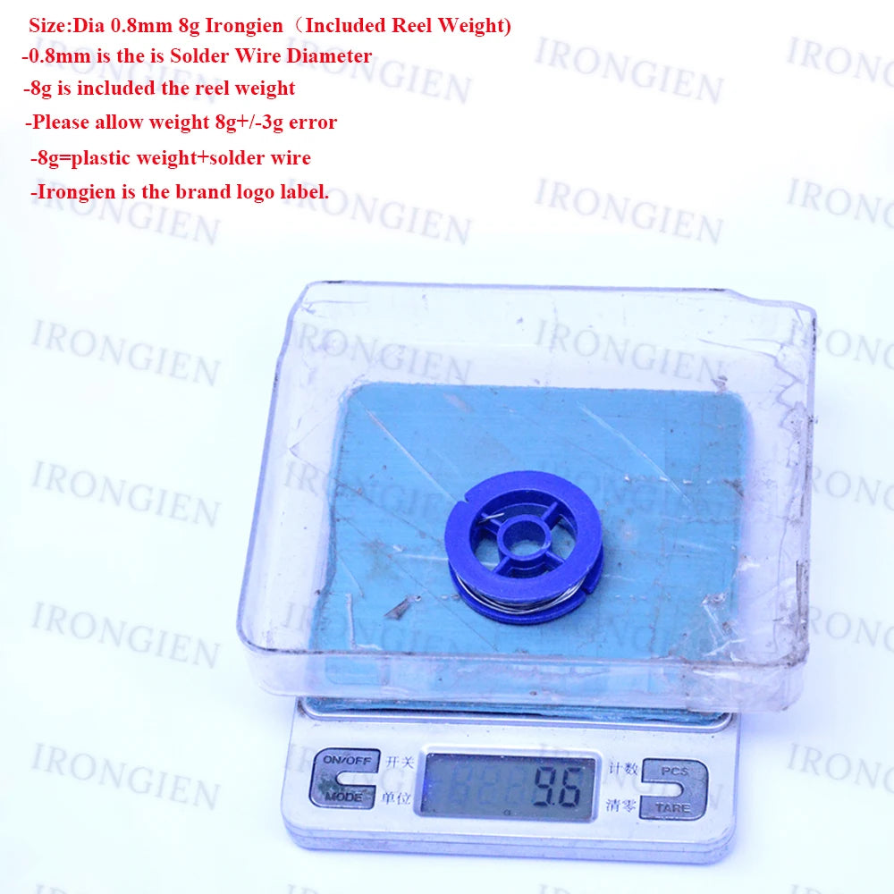 Irongien High Purity Soldering Wire 8g50g/Roll Mixed Tin Rosin Core Dia 0.6-1.5mm Solder Welding Wire For Electrical Soldering