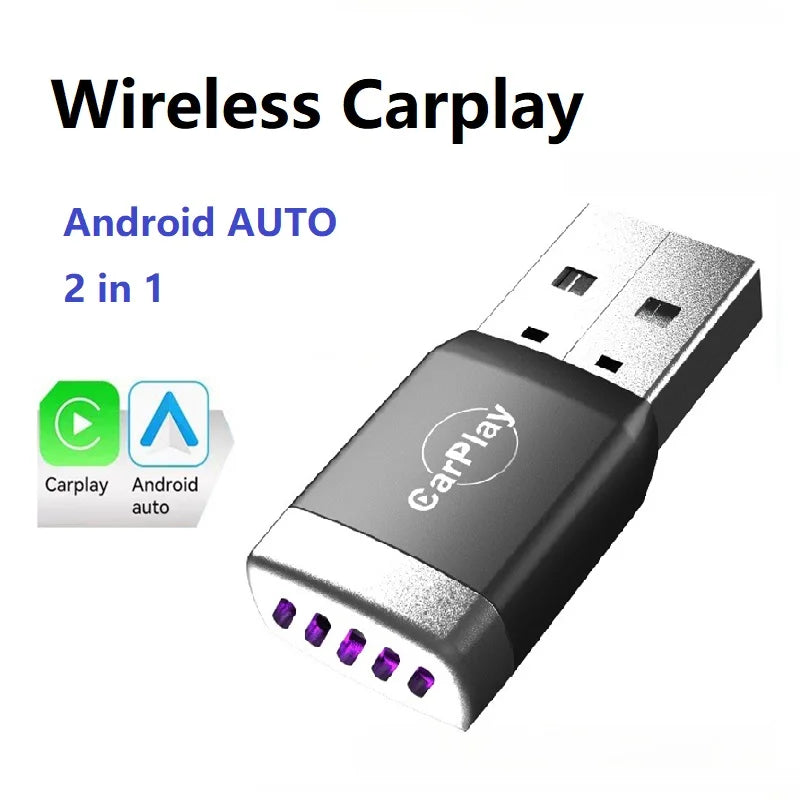 Wireless CarPlay & Android Auto Adapter, Compatible with VW Toyota Nissan Honda Ford & Mercedes-Benz