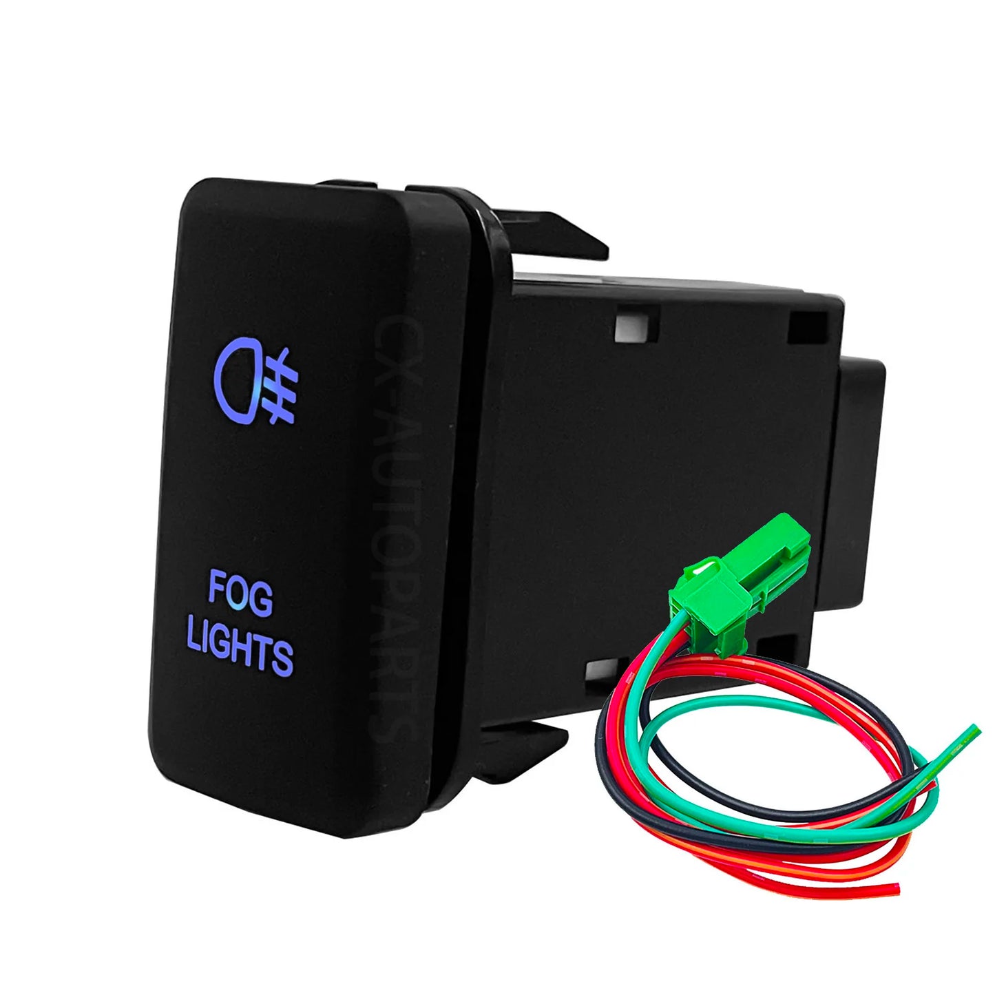 Car Push Switch Blue Led For Toyota Tacoma FJ LandCruiser 4Runner Highlander Hilux Prado LED DRL Light Bar On Off Push Button