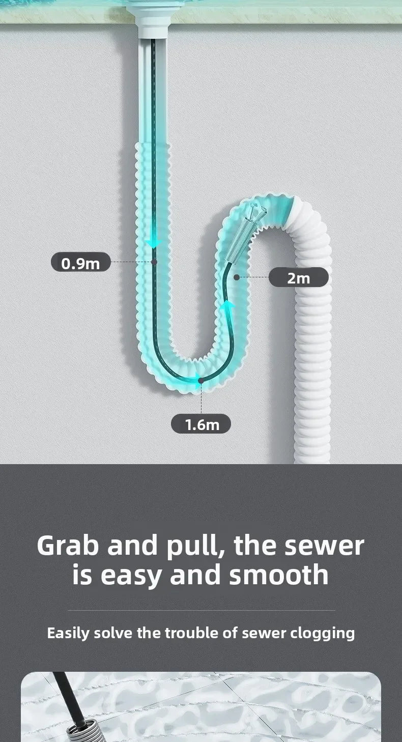 Pipe Unblocker Uncover Pipes Heavy Duty Four Jaw Opener Manual Clamping Drain Cleaner Telescopic Sewer Dredging Tool