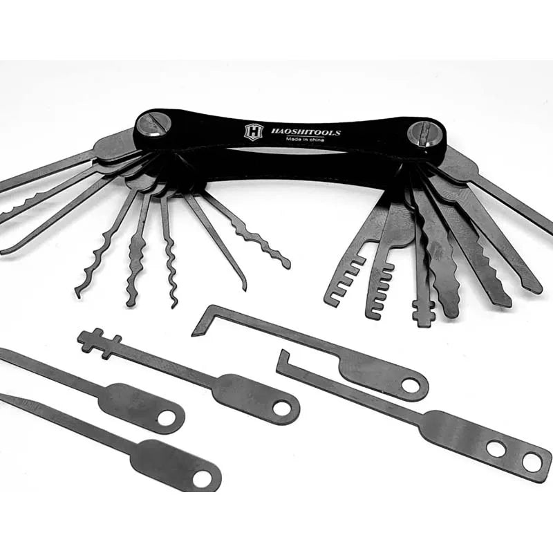 20PCS Stainless Steel  Haoshi Tools 20 In 1 Keychain Key Repair Tool Practice Locksmith Tools