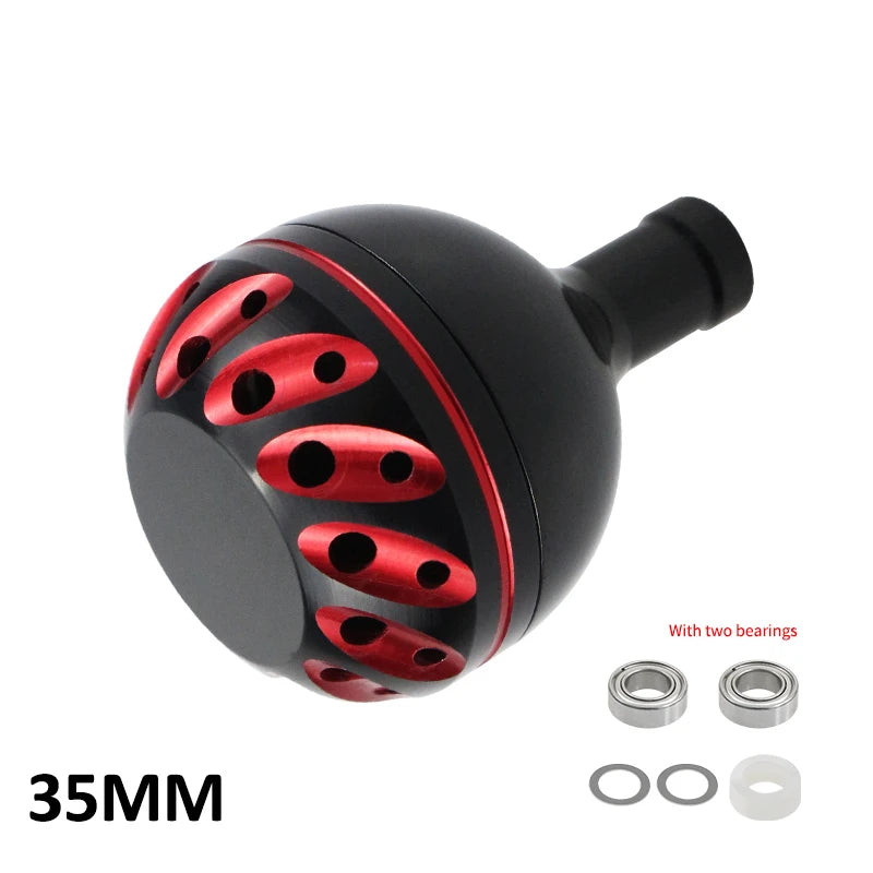 EKfan 30/35/38mm Alloy Metal Fishing Handle Knob For Spinning Baitcast Reel Dawa Shmano 4MM Shaft Fishing Rocker DIY Tool Parts