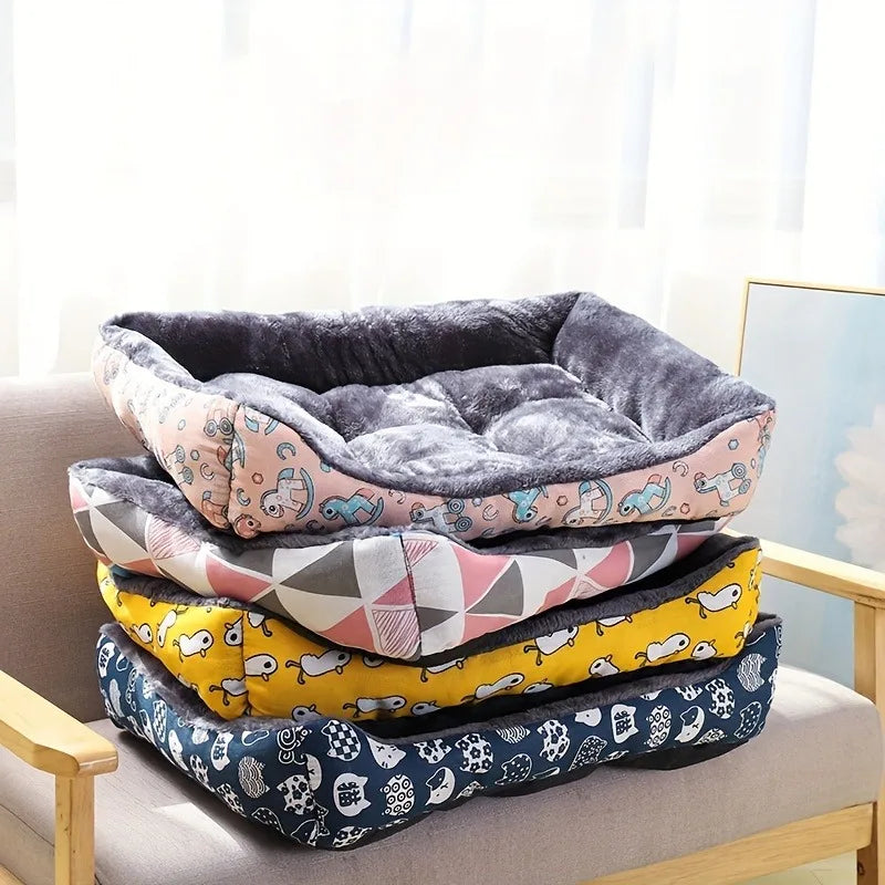 Soft Pet Bed Cushion for Dogs & Cats — Washable Sofa Mat for All Sizes