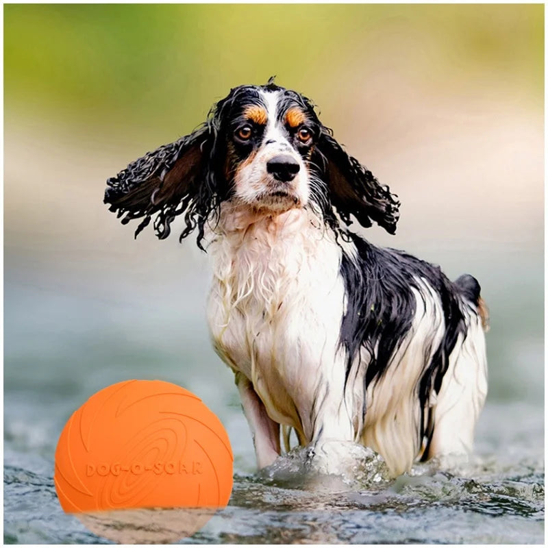 Soft Silicone Flying Disc Dog Toy for Fetch and Training