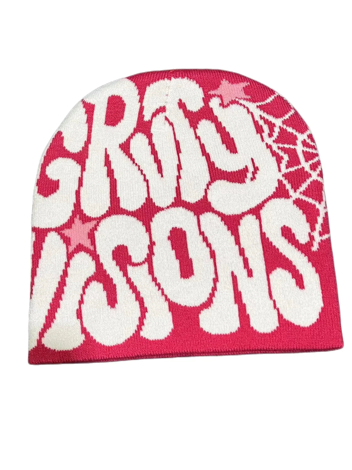 Graphic Knit Beanie, Unisex Y2K Winter Hat