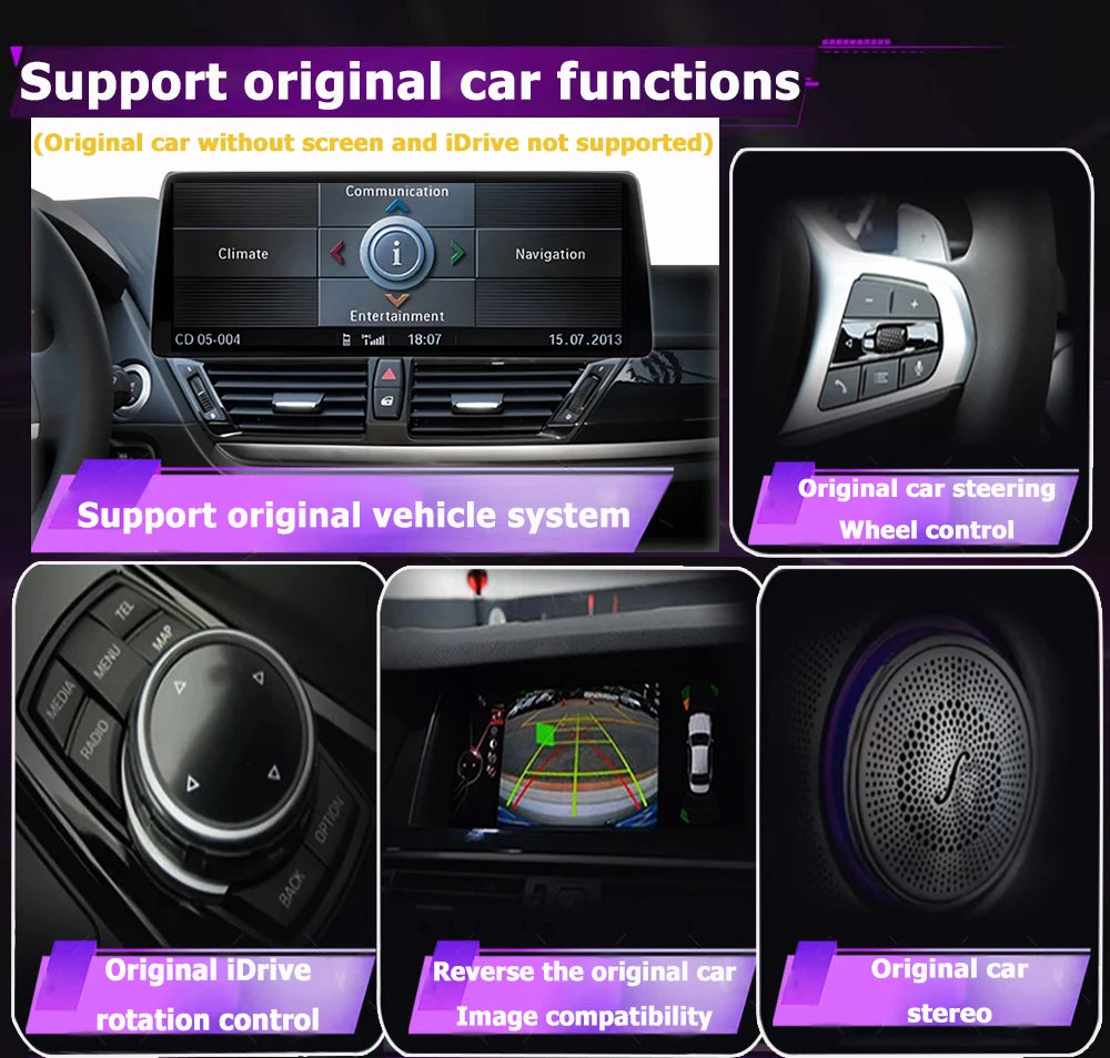 12.3" QLED Android Screen for BMW 6 Series F06 F12 (2010–2018) — CarPlay, Android Auto, GPS, DSP