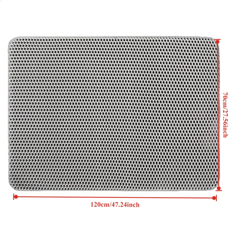 Large Cat Litter Mat 70 x 120 cm - Double Layer Litter Trap – photo 7