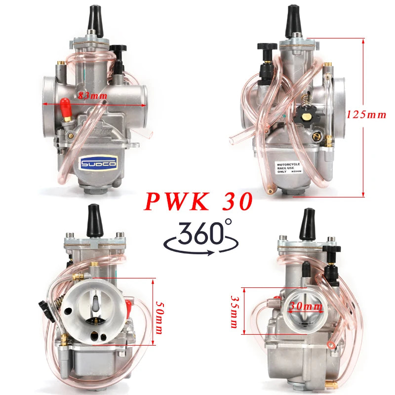 Motorcycle Flat Curtain Carburetor Keihin for Keihin PWK 28 30 32 34mm Scooter 2T 4T ATV Dirt Bike Enduro Motocross Accessories