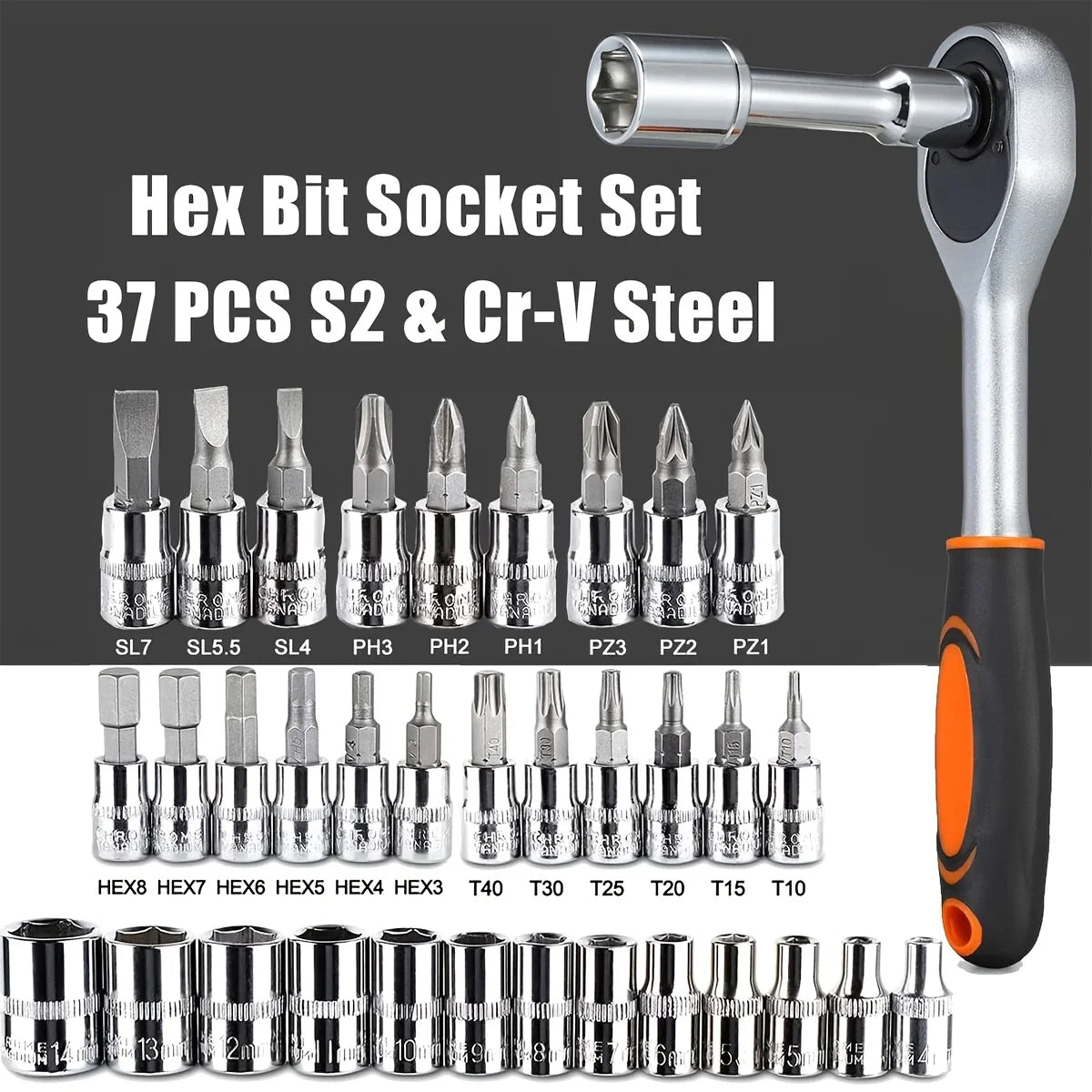 2026 New 46-piece Auto Repair Combination Ratchet Wrench Auto Maintenance Vehicle-mounted Socket Repair Set Tool Box