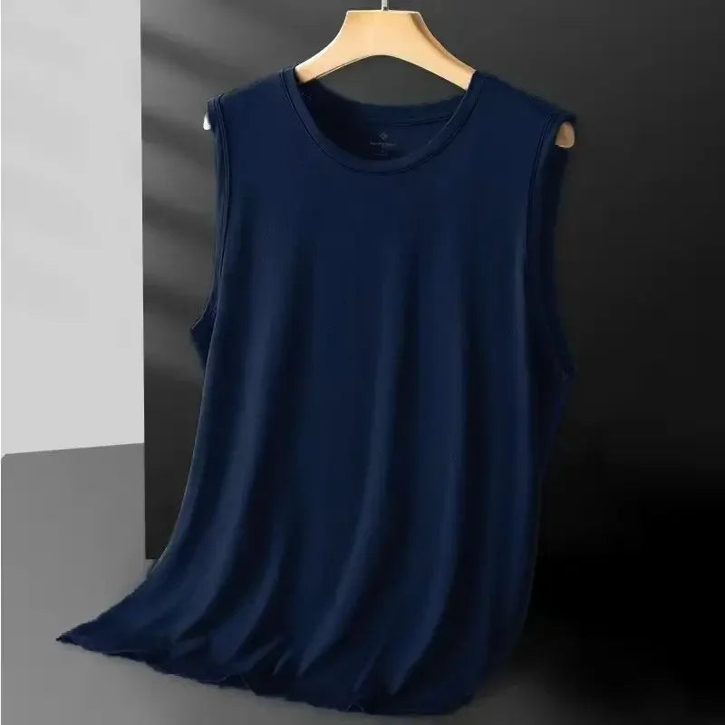 Men's Ice Silk Mesh Vest — Lightweight Sleeveless Sports Tank