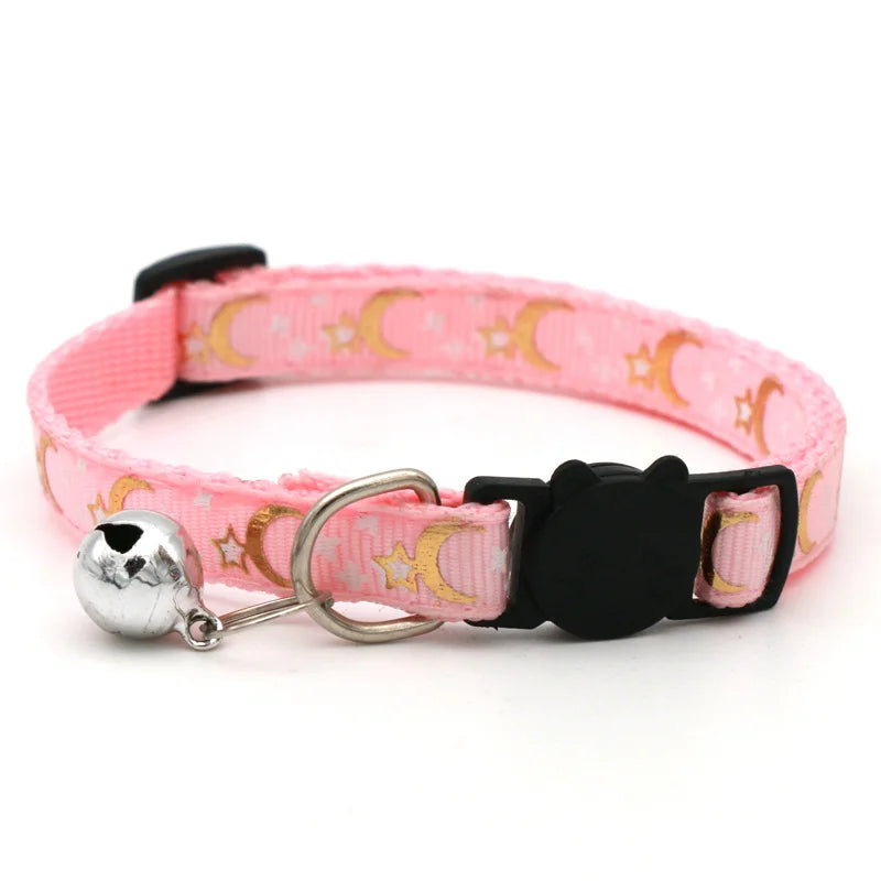 Star & Moon Cat Collar with Bell - Adjustable Kitten Collar – photo 7