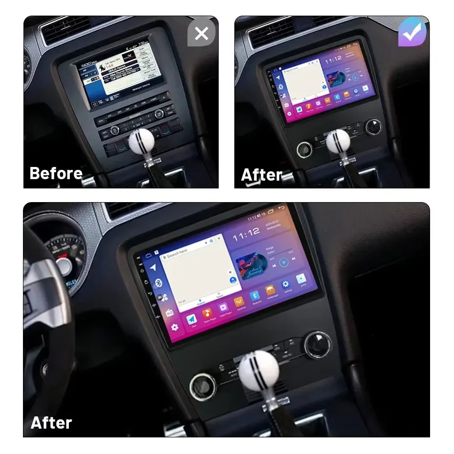 Car Stereo with Apple CarPlay & Android Auto, Compatible with Ford Mustang (2010-2014)