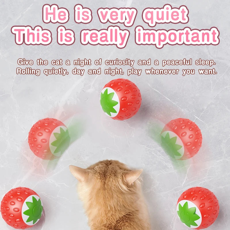 Smart Electric Rolling Cat Toy Ball – USB Rechargeable Automatic Interactive Teaser | Moving Bouncing Ball for Cats