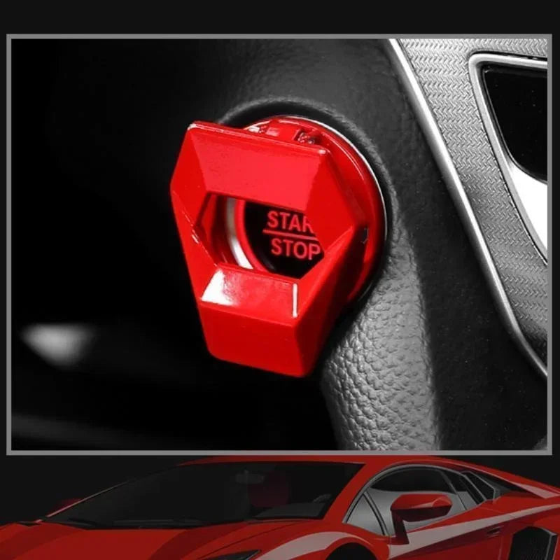 Car Engine Start Stop Switch Button Protective Cover, Anti Scratch Car Interior Design Car Product Accessories