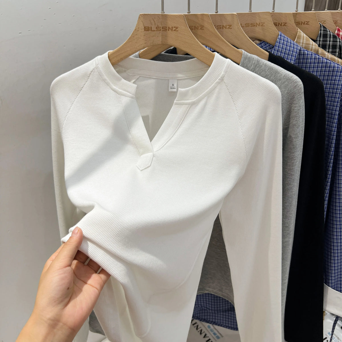 Women's Slim V-Neck Long Sleeve Tee — Base Layer
