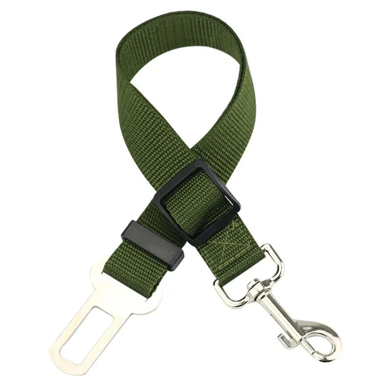 Dog Car Seat Belt Safety Protector – Adjustable Pet Travel Harness Leash & Collar Clip | Universal Fit
