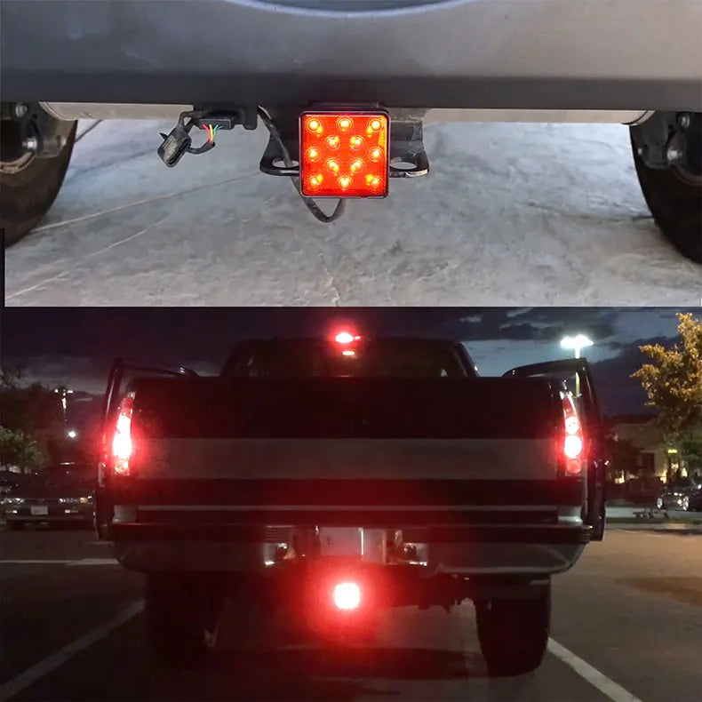 Car Brake Tail Lamp Red/Black Shell 15 LED Auto Reverse Stop Signal Lamp Rear Brake Light for Pickup Vehicle Trailer 12V