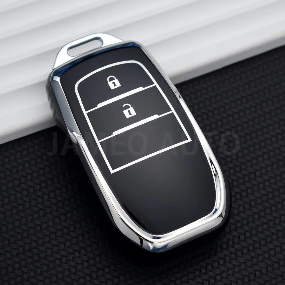 Anti-Scratch TPU Car Key Case For Toyota Yaris Cross Hilux Innova Fortuner Camry Land Cruiser 200 300 Prado Crown TLK 200 Cover