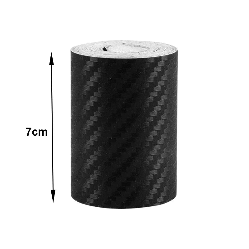1-10M Car Door Edge Anti-Scratch Tape Black 3D Nano Carbon Fiber Universal Car Side Mirror Protector Strip Waterproof Film Tape