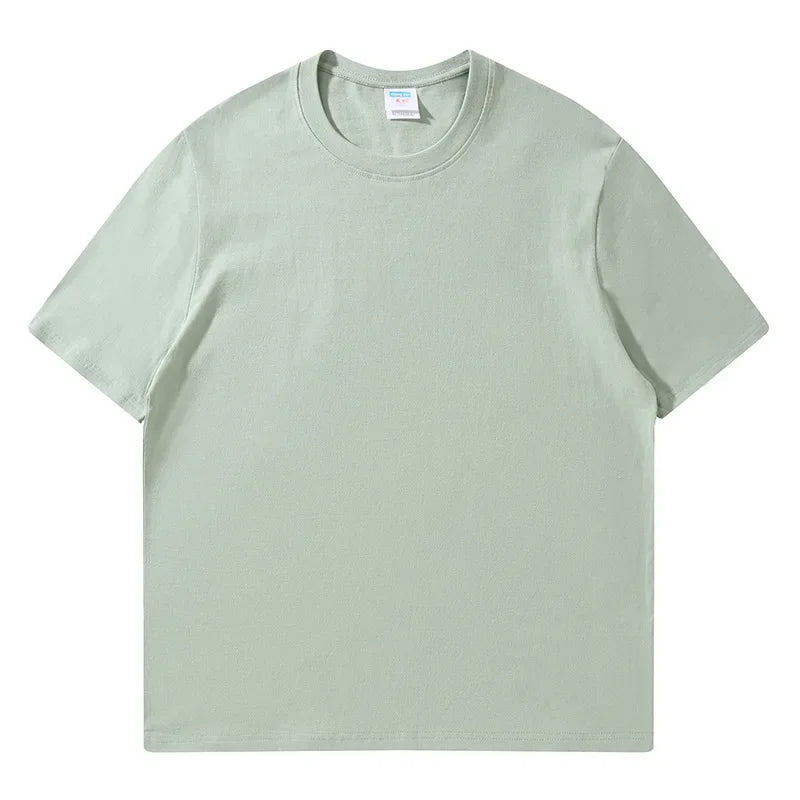 Women's 100% Cotton Loose Tee — Solid O-Neck Short-Sleeve Casual Summer Top