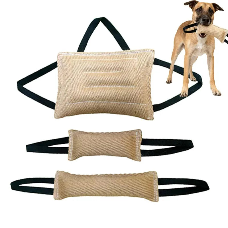 Two-Handle Jute Bite Stick - Tug Toy Puppy to Large Dog