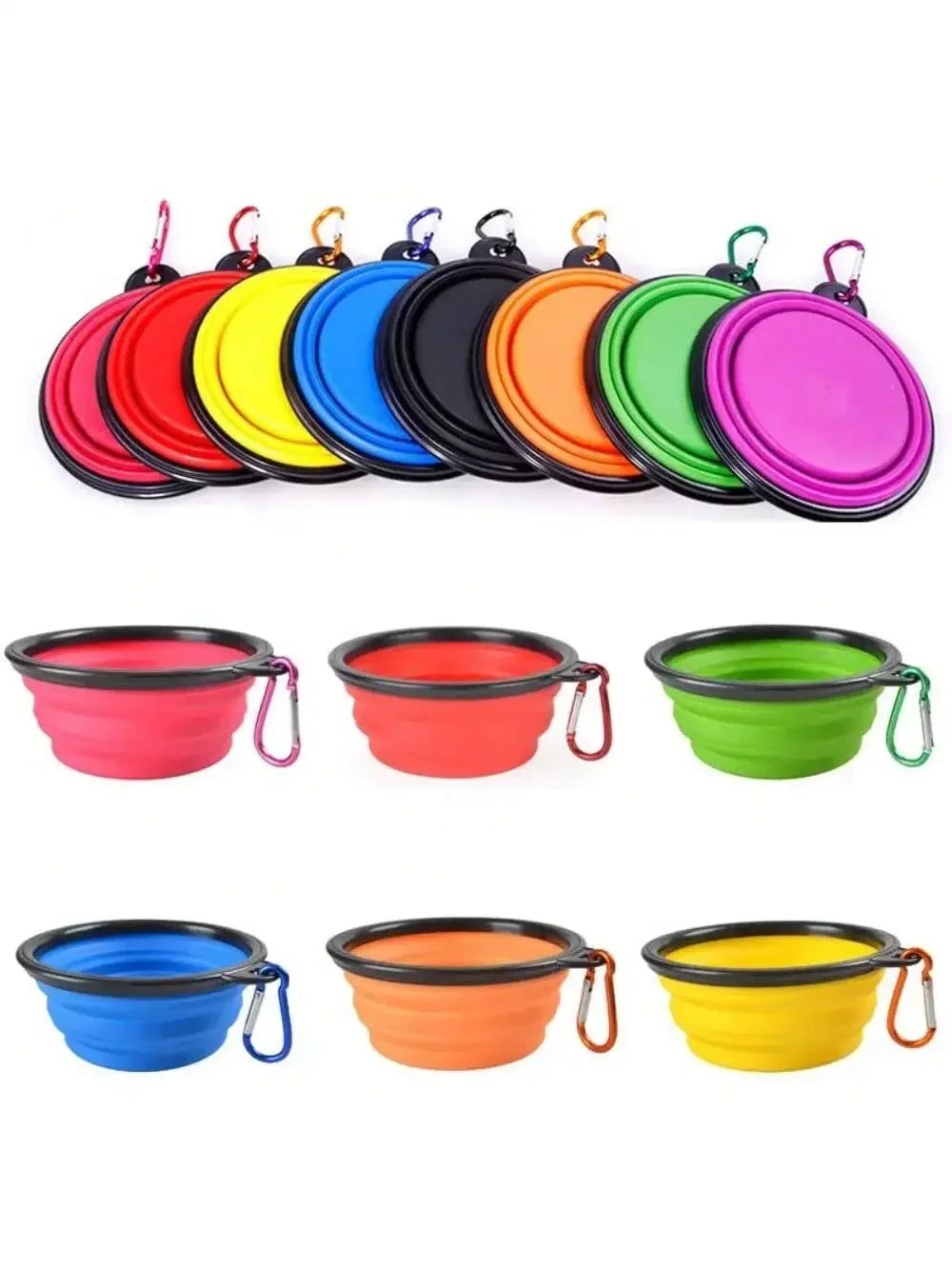 Collapsible Dog Water Bottle and Food Bowl, 2-in-1 Travel Feeder