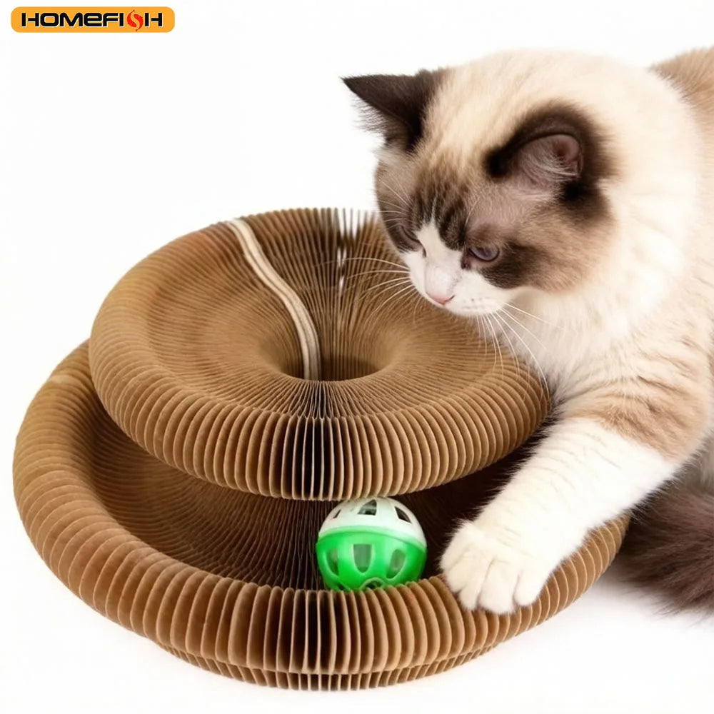 Round Corrugated Cat Scratch Board - Claw Grinding Toy – photo 3
