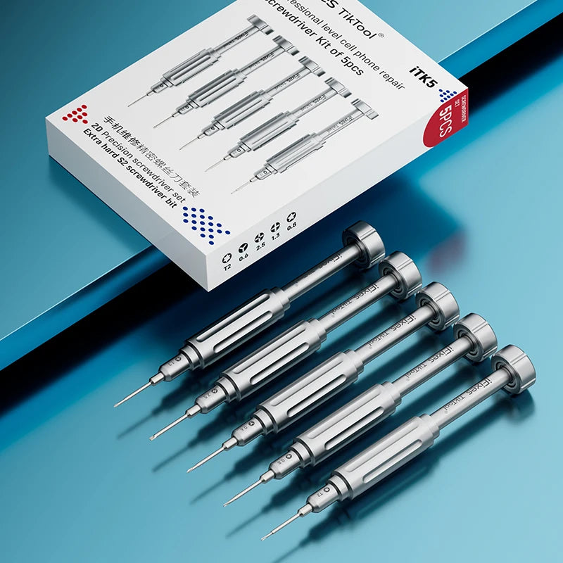 iFixes iTK5 Precision Mini Screwdriver Set Extra Hard S2 Bit with Magnetic for iPhone LCD Screen Disassembly Phone Repair Tools
