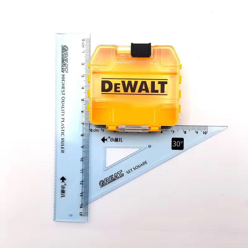 DEWALT Yellow Black Mini Storage Box Authentic Original Drill Bit Box High Hardness Stackable Plastic Hard Shell Case Hand Tools