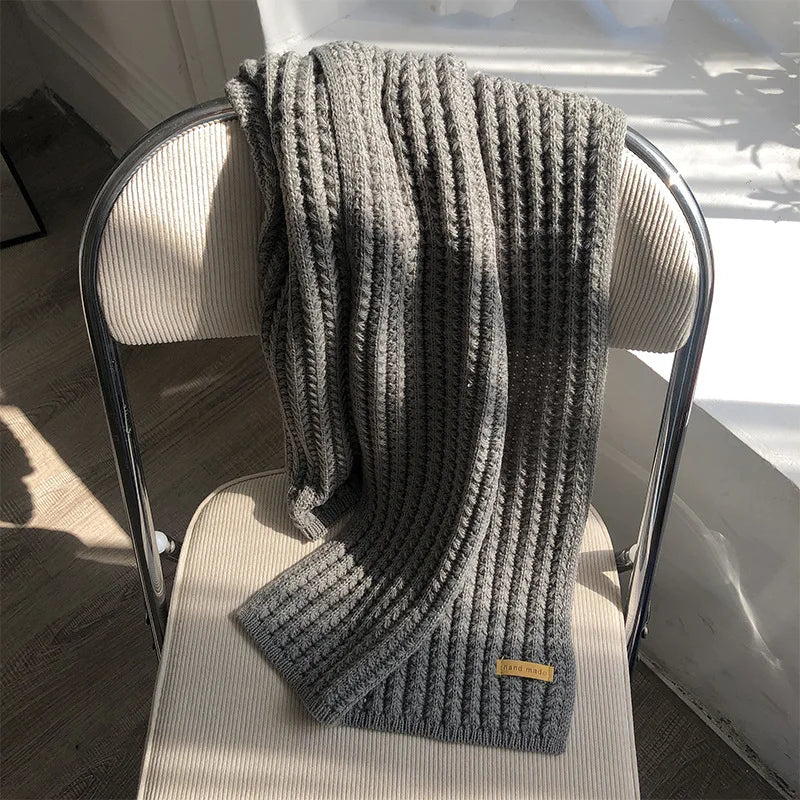 Unisex Chunky Cable Knit Scarf - Long Warm Winter Scarf - photo 10