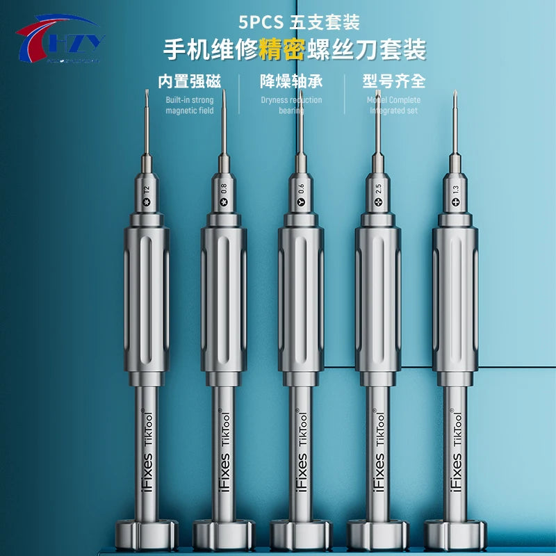 iFixes iTK5 Precision Mini Screwdriver Set Extra Hard S2 Bit with Magnetic for iPhone LCD Screen Disassembly Phone Repair Tools