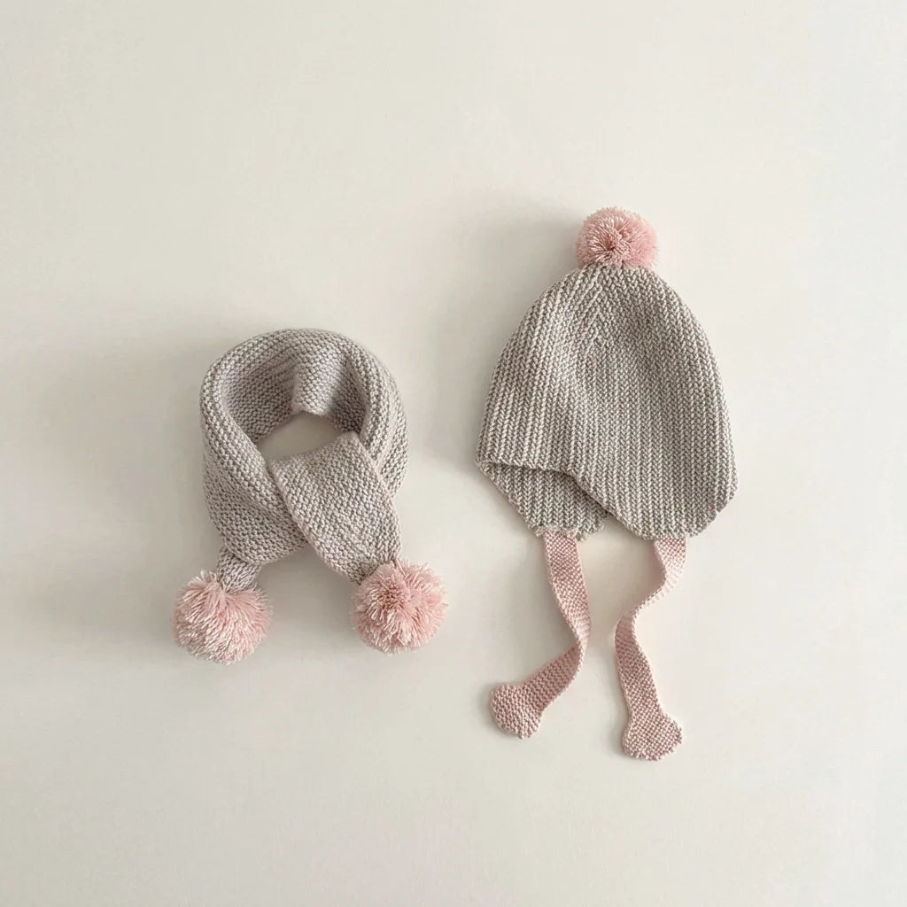 Kids Knit Hat and Scarf Set - Winter Neck Warmer Set 2-6T - photo 5
