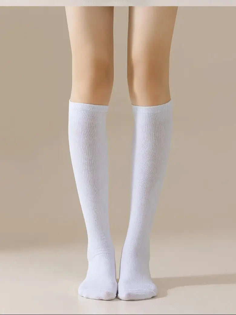Women's Thick Knee High Socks, Black and White