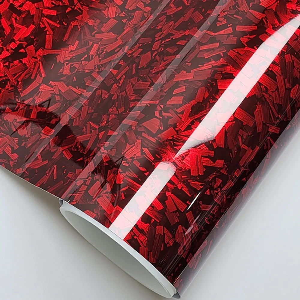 Carbon Fiber Vinyl Wrap Film – 3D/6D Matte & Gloss Forged Carbon Sticker for Car & Motorcycle (50x30cm)