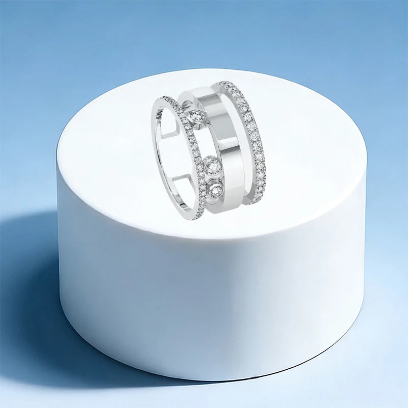 925 silver elegant ring - high-quality women's wedding party gift - DIY shining accessory