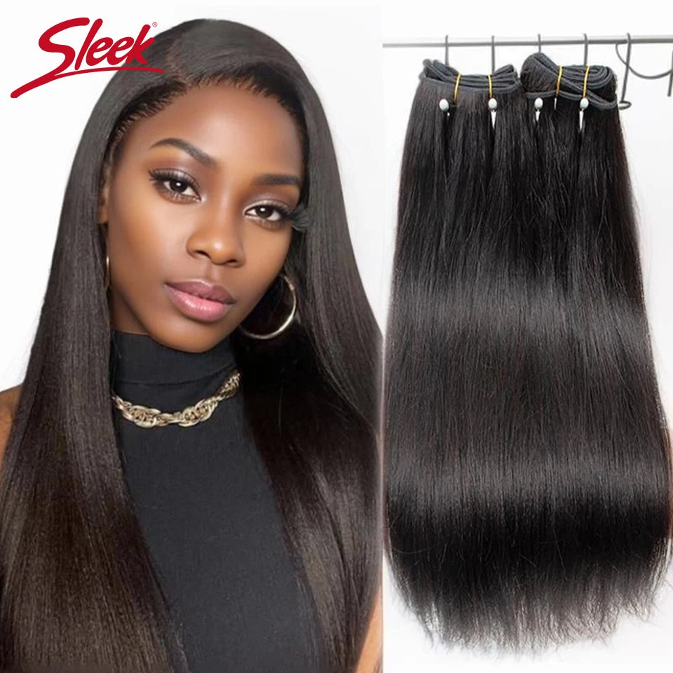 Sleek Brazilian Straight Hair Double Drawn Natural  Human Hair Weave Bundles Remy  Honey Blonde 613 6# 8# Human Hair Bundle