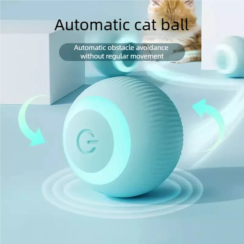 Self-Moving Cat Chasing Ball - Automatic Rolling Toy – photo 2