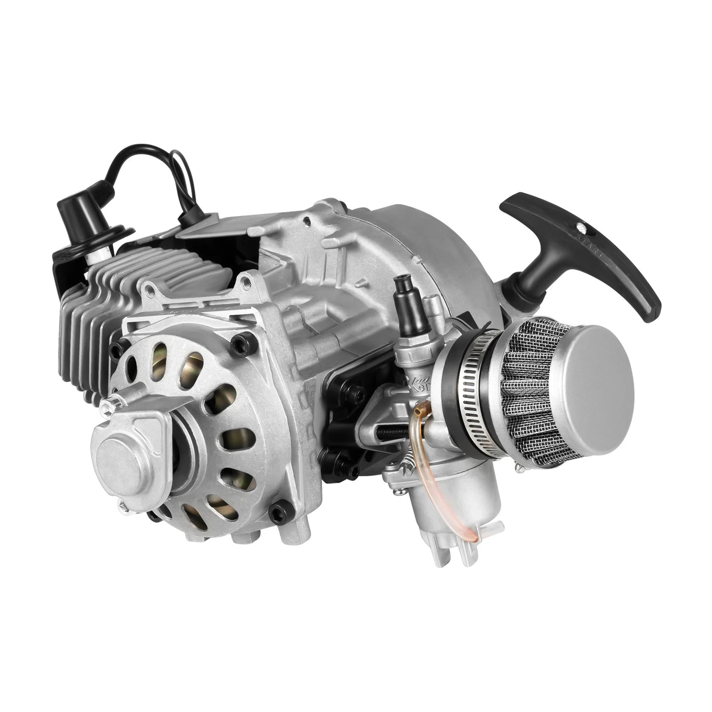 49cc 2-Stroke Motor Engine Kit, Air Cooling Pull Start with Fuel Tank for Mini Pocket Quad Dirt Bike ATV Scooter