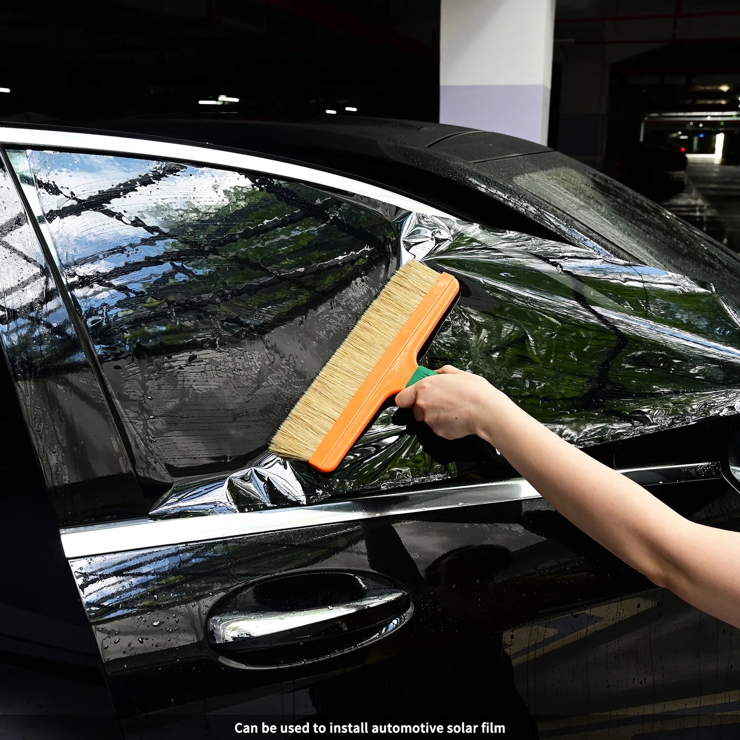 EHDIS Windshield Car Film Tinting Installation Bristle Car Cleaning Brush Car Tools Brush Multifunctional Soft Bristled Brush