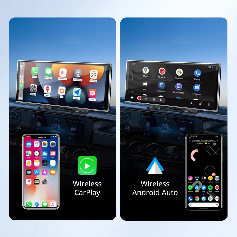 11.26" Universal Portable Wireless CarPlay & Android Auto Screen