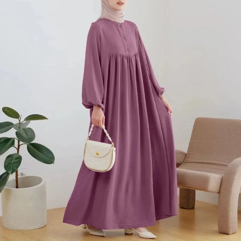 Women's Loose Sleeveless Maxi Dress - Modest Long Solid Dress - photo 4