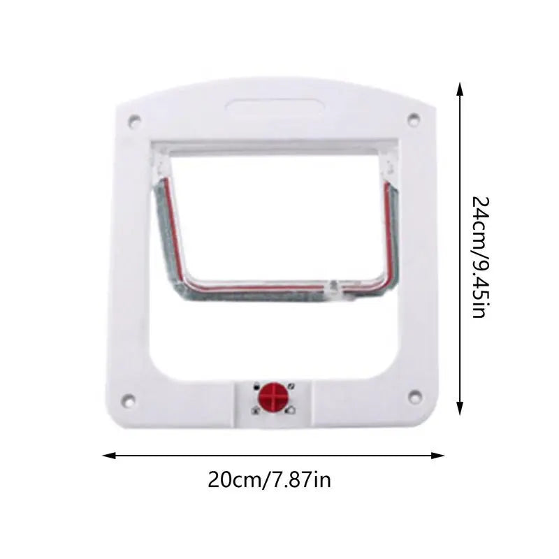 Large 4-Way Locking Pet Door - Weatherproof Cat & Dog Flap – photo 6