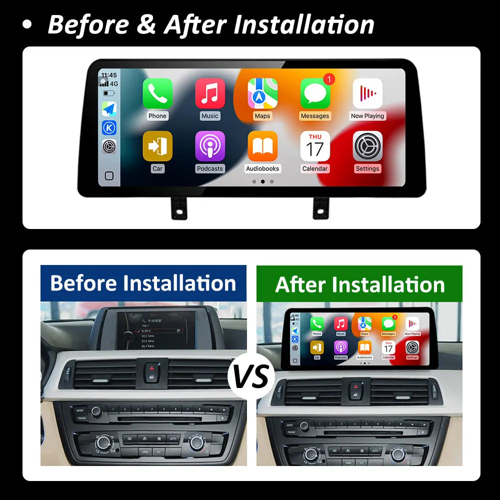 Wireless CarPlay & Android Auto Retrofit Module, Compatible with BMW 3 4 Series F30 F32 (NBT EVO)