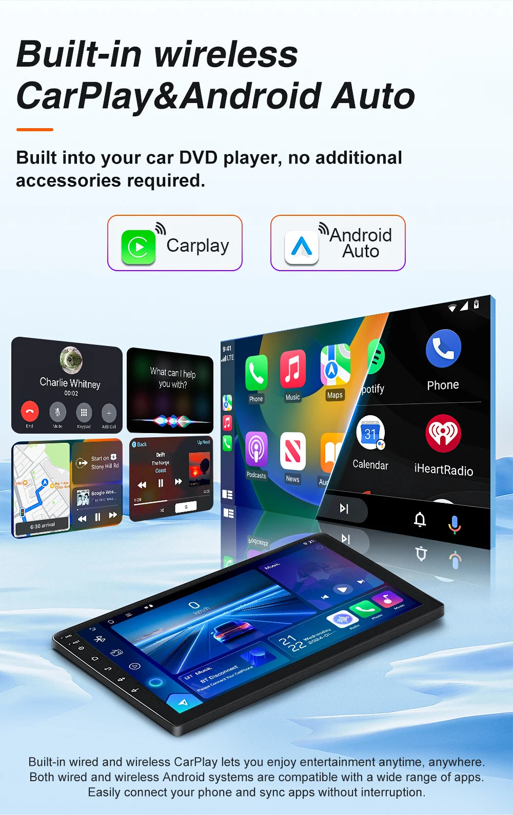 9.7" Android Car Stereo for Ford Fiesta MK6/MK7 (2009–2017) — Wireless CarPlay & Android Auto, QLED, 5G WiFi, GPS